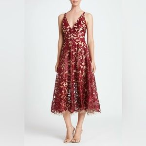 Dress the Population Blair Floral Lace Overlay Dress